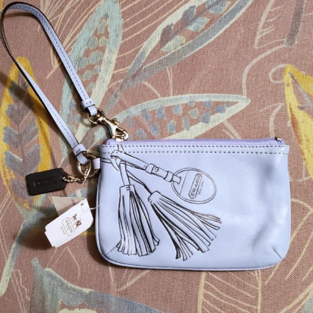 NWT Coach Legacy Motif Wristlet Chambray Blue